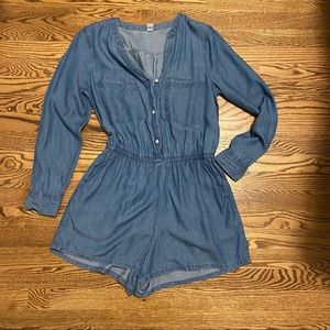 Denim Romper